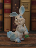 Jouet pouet lapin vintage ancien années 50 bleu blanc rétro enfance déco
