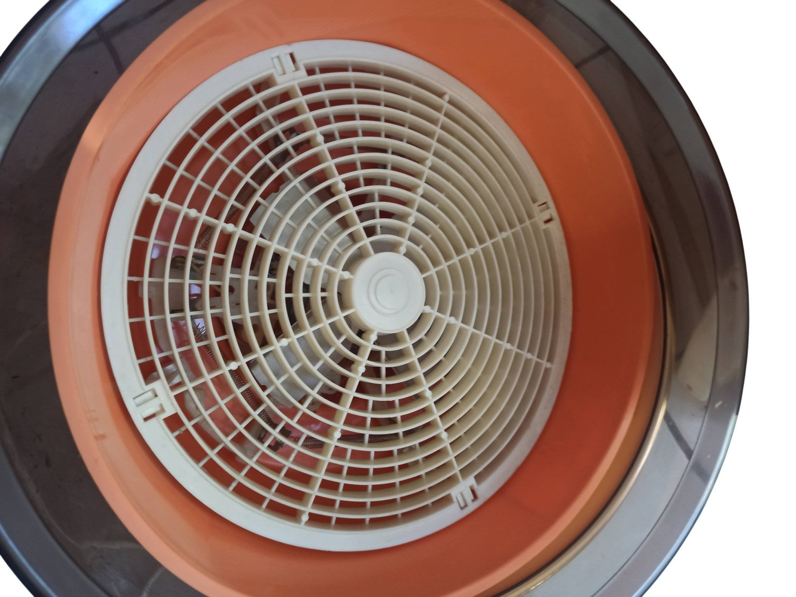 Casque sèche-cheveux vintage Calor Multi-Matic rétro coiffeur orange années 70