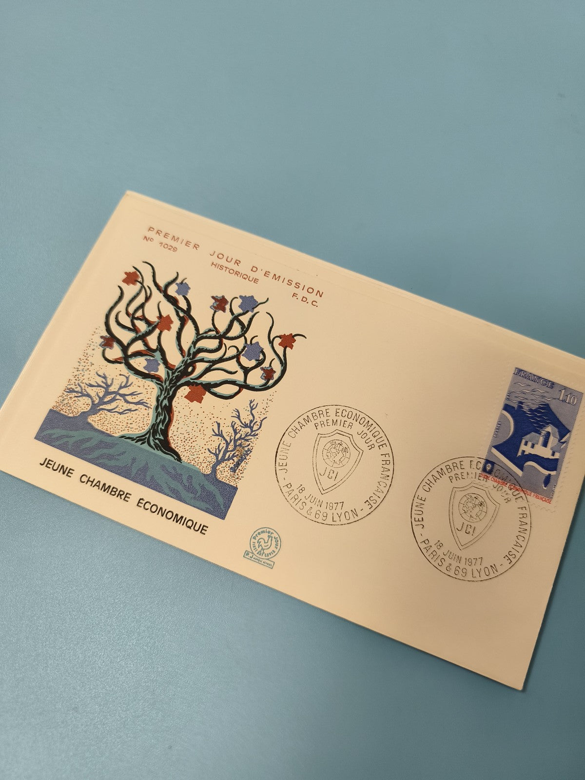 Enveloppe Premier Jour d?Émission FDC Jeune Chambre Économique 1977 arbre illust