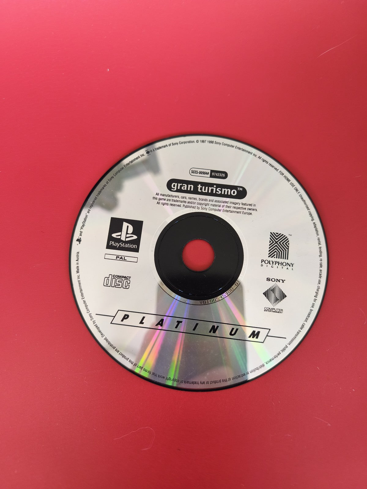 CD jeu Gran Turismo pour PlayStation PS1 ? Disque seul, version originale PAL