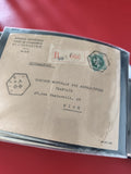 Ancienne enveloppe oblitérée recommandée Banque Nice pour philatéliste collectio