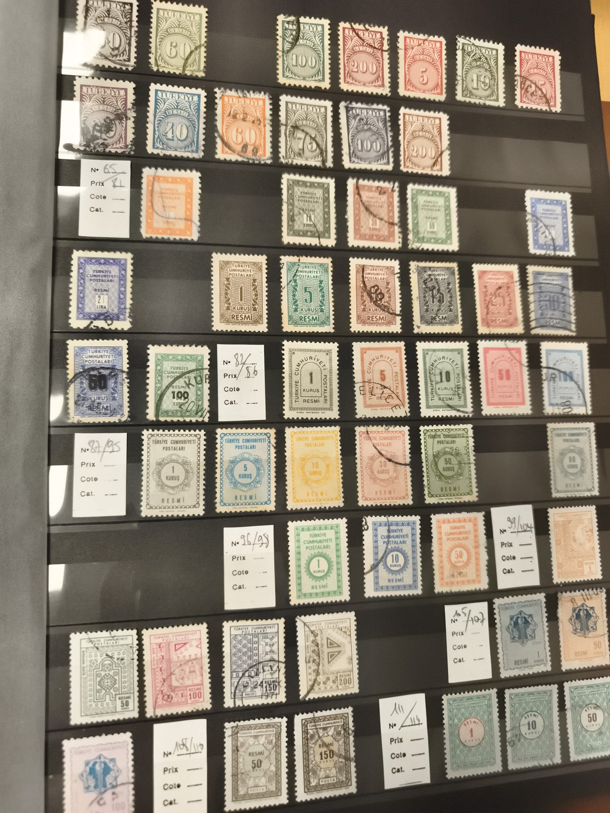 Timbres poste Turquie anciens oblitérés, lot philatélie, multiples valeurs