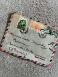 Lettre avion 1955 Afrique Occidentale Française timbres Kindia Guinée philatélie