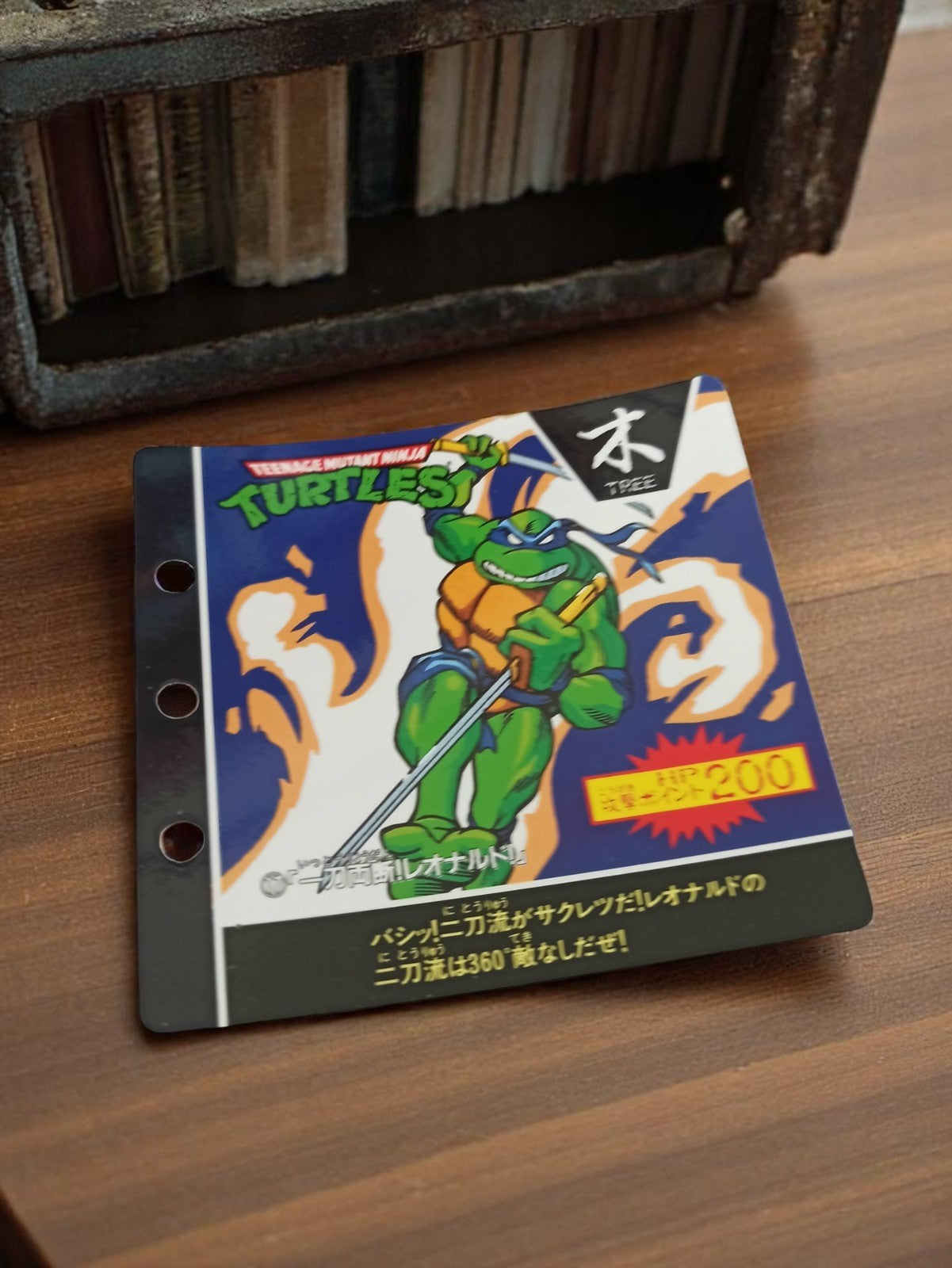 Carte vintage Ninja Turtles Leonardo Mirage Studio 1993 Japon TMNT