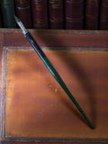 Porte-plume ancien vert noir doré, stylo plume vintage rétro écriture métal