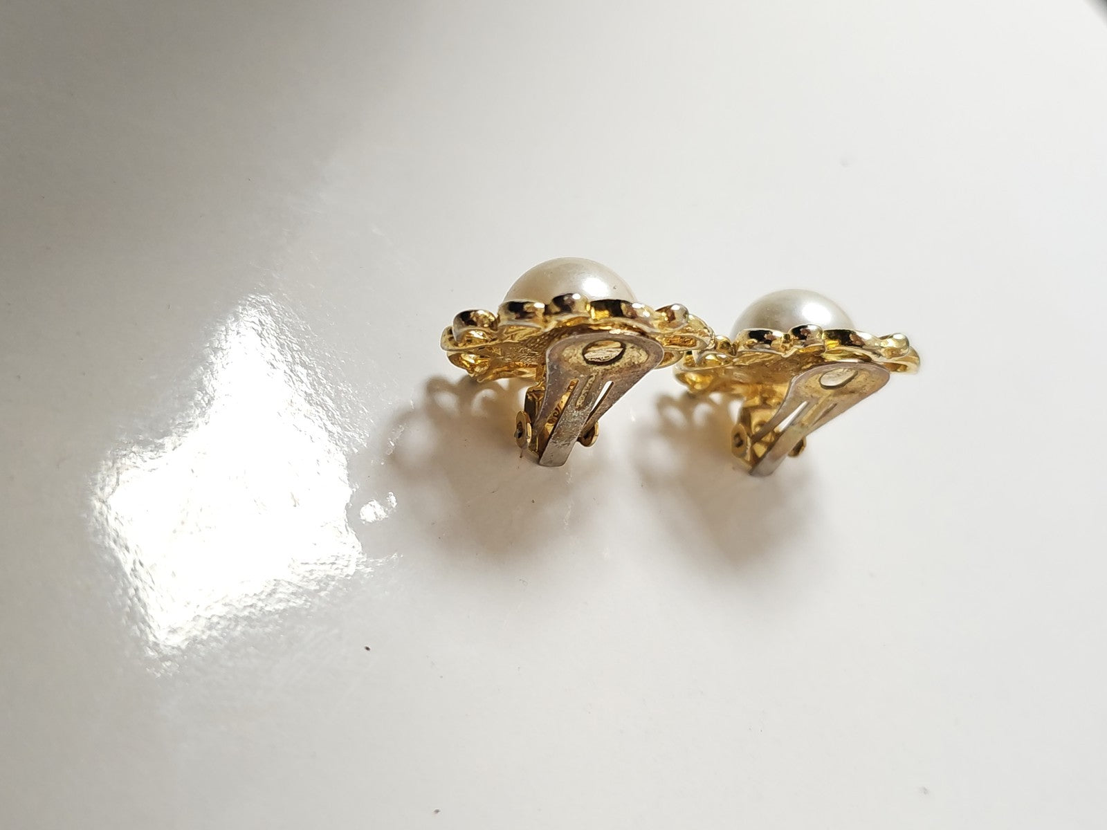 Pair of vintage old retro earrings for collector or amateur