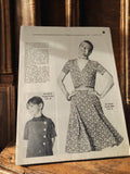 Patron couture ancien Femmes d'Aujourd'hui 1971 vintage robe jupe rétro