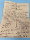 Ancienne lettre manuscrite Laboratoires Hervé Fourcade Marseille 1944 papier vin