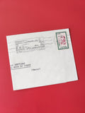 Enveloppe timbrée Maroc avec cachet Tanger et illustration postale