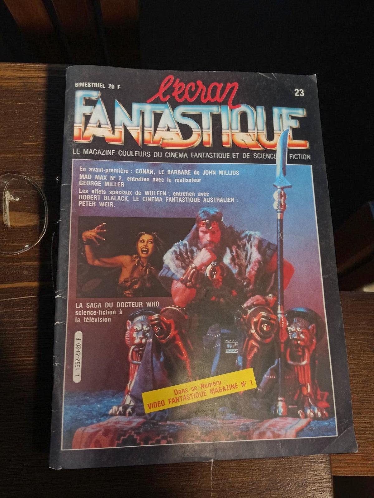 Magazine cinéma L'Écran Fantastique n°23 vintage ancien SF bimestriel France