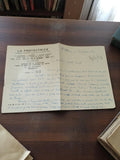 Lettre manuscrite 1943 Guerre Seconde Guerre mondiale papier à en-tête vintage
