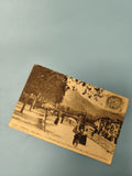 Ancienne carte postale animée Sospel Promenade Vieux Pont sepia vintage