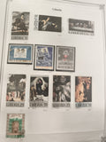 Timbres Liberia thématiques arts et histoire, lot 11, philatélie poste oblitérés