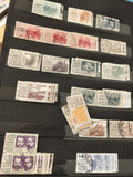 Lot anciens timbres oblitérés Mexique, collection philatélie, motifs variés