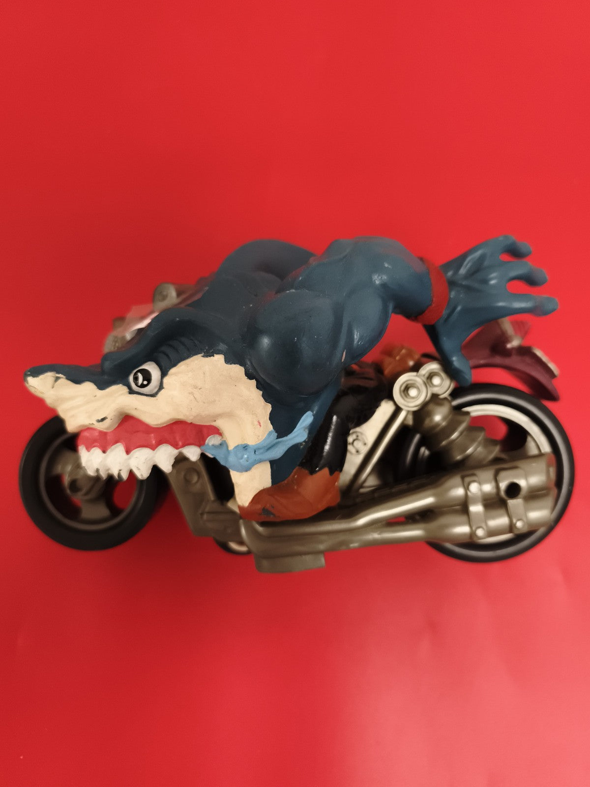 Figurine moto Street Sharks requin bleu jouet incomplet action figure