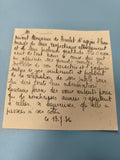 Ancienne enveloppe manuscrite 1936, écriture à l?encre, papier vintage