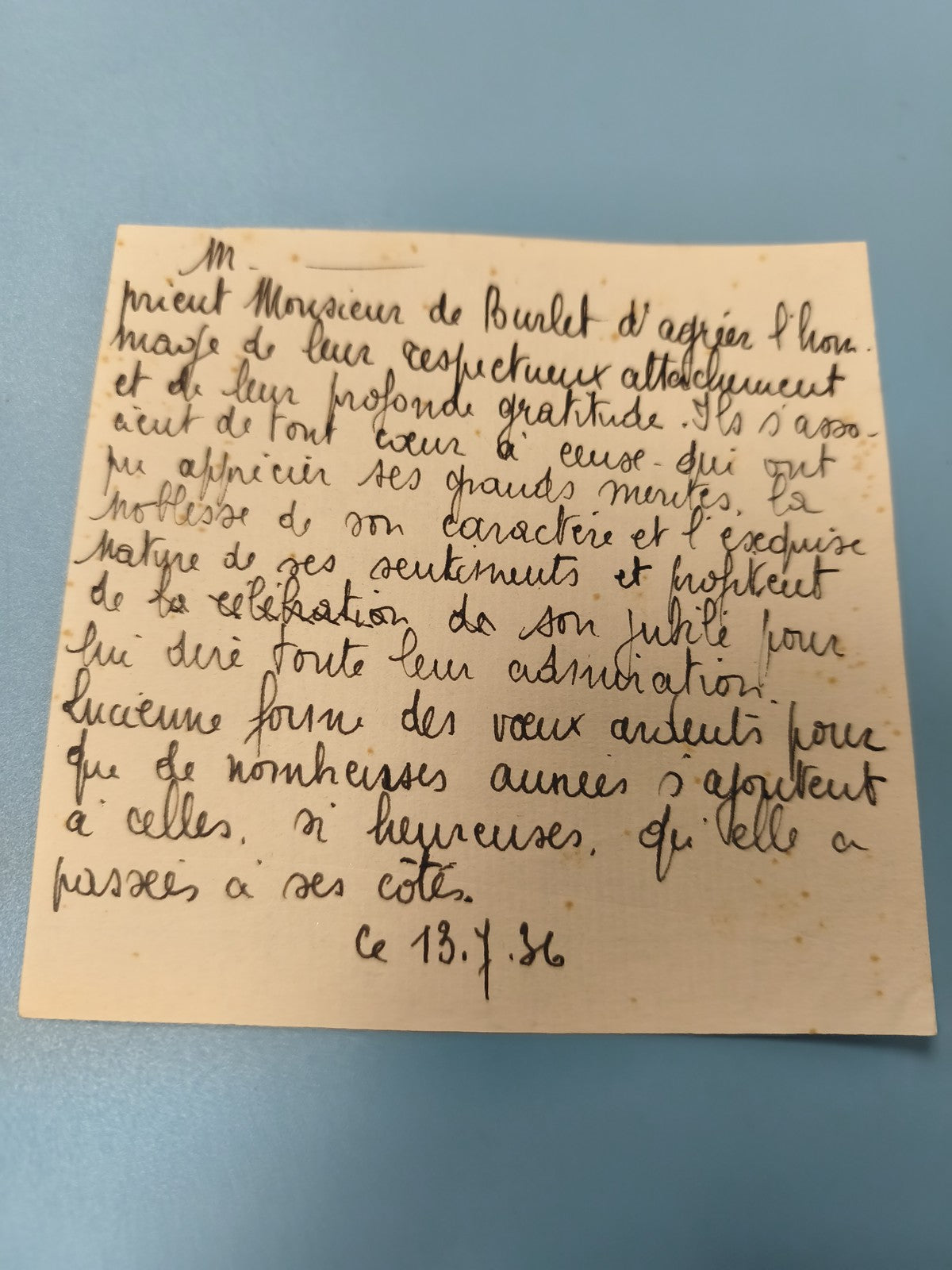 Ancienne enveloppe manuscrite 1936, écriture à l?encre, papier vintage