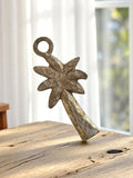Pendentif vintage métal motif palmier années 50 déco bijouterie rétro