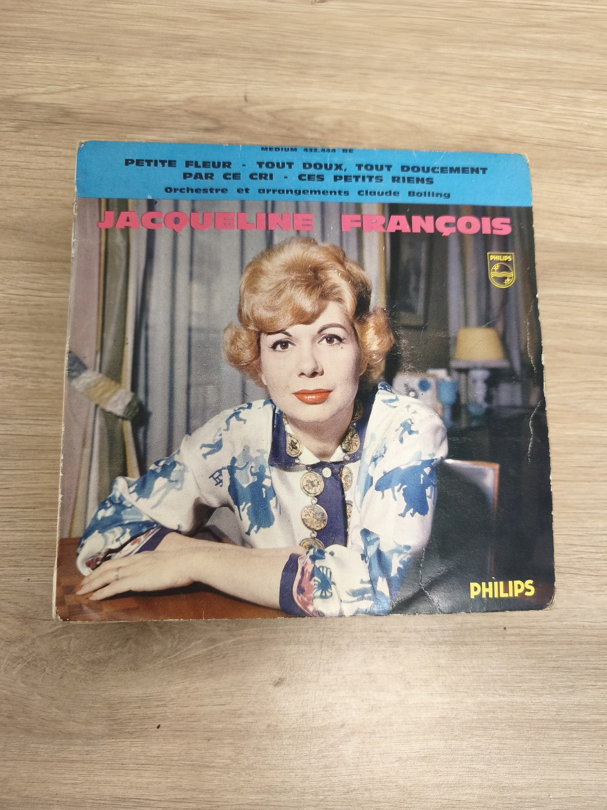 Vinyle 45T Jacqueline François Philips Petite Fleur Tout Doux Pochette Bleue (Re