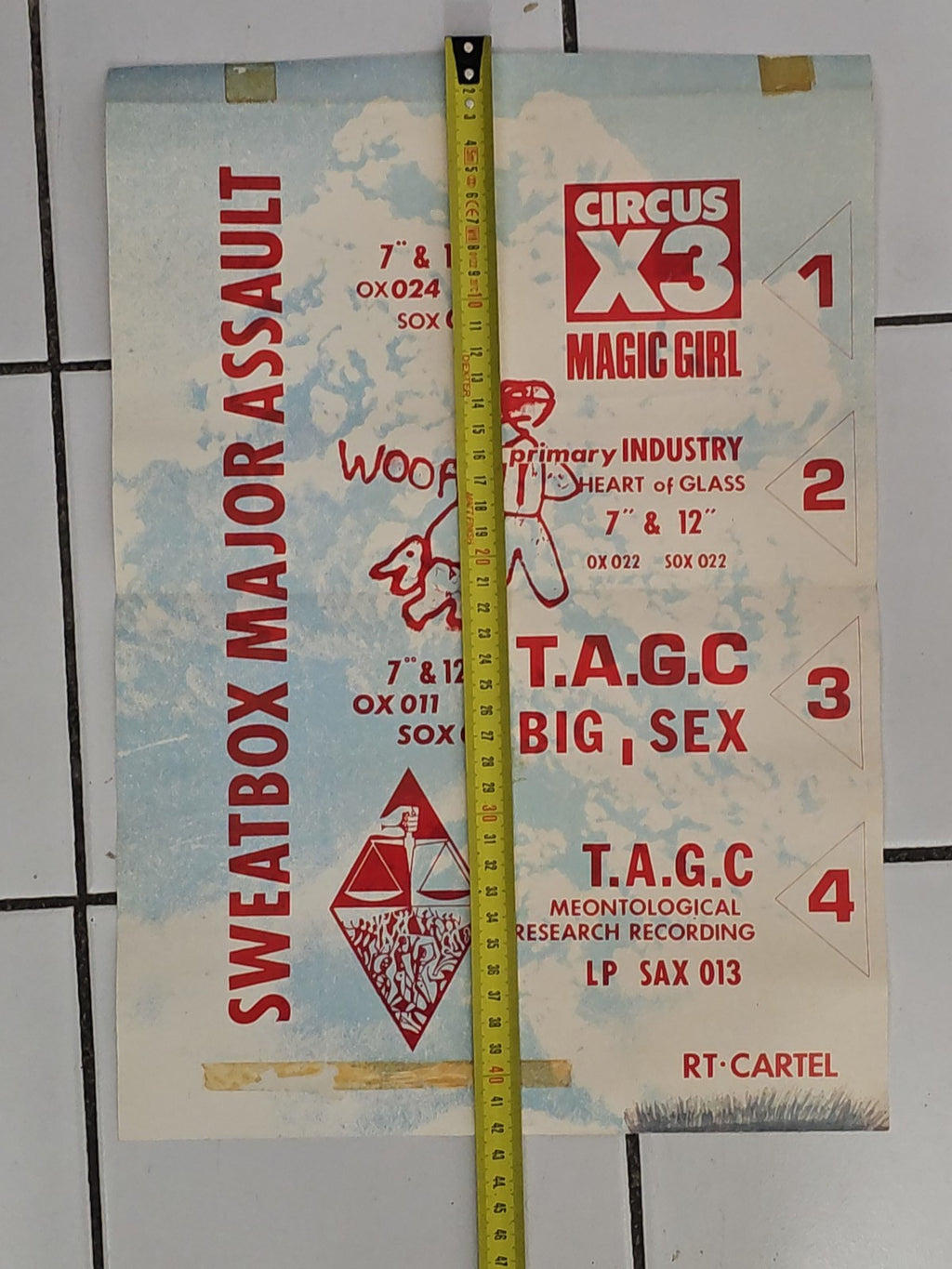 Rare poster vintage Major Assault Sweatbox, affiche rétro collection originale