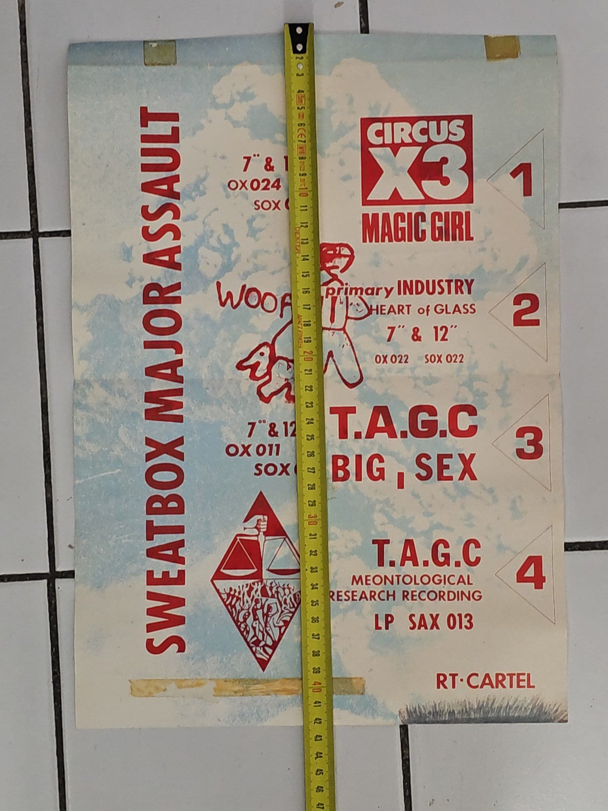 Rare poster vintage Major Assault Sweatbox, affiche rétro collection originale