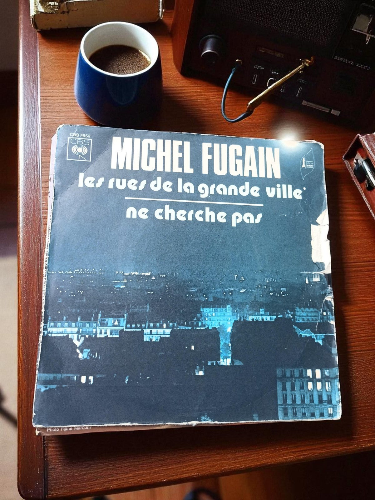 Disque vinyle 45 tours Michel Fugain CBS 7652 vintage années 70 rétro