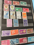 Lot anciens timbres oblitérés France Europa CEPT couleurs variées collection