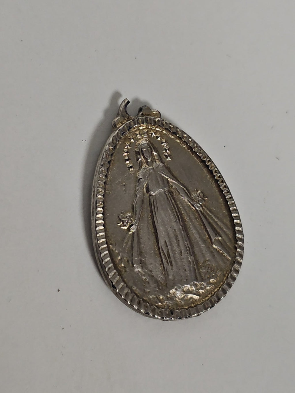 Médaille religieuse ancienne vintage catholique, objet de collection rétro Franc