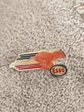 Pin's publicitaire vintage Esso tigre émaillé – Années 80 – badge rétro (Ref 6)