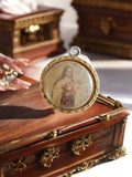 Pendentif religieux ancien rond image Christ vintage médaille catholique
