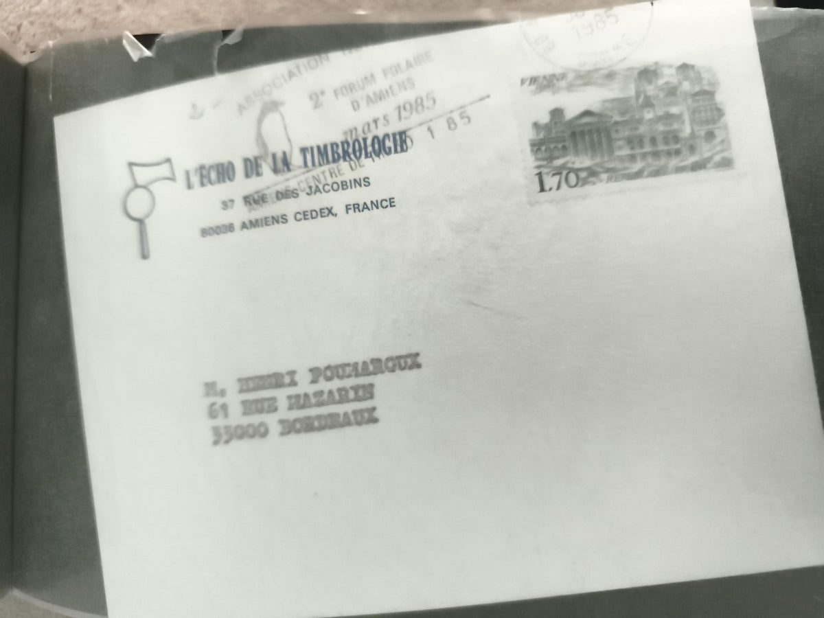 Lettre affranchie 1985 L’Écho de la Timbrologie Amiens Philatélie cachet