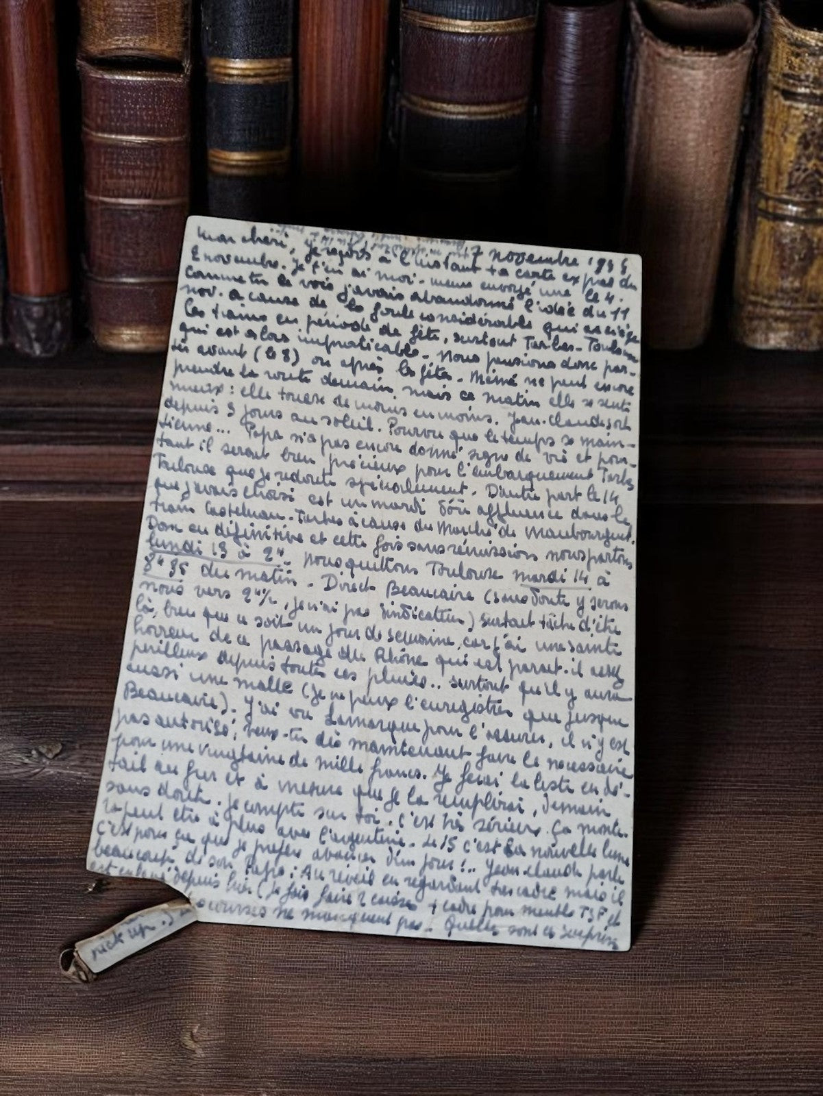 Lettre manuscrite 1939-1945 émouvante – correspondance guerre écriture bleue