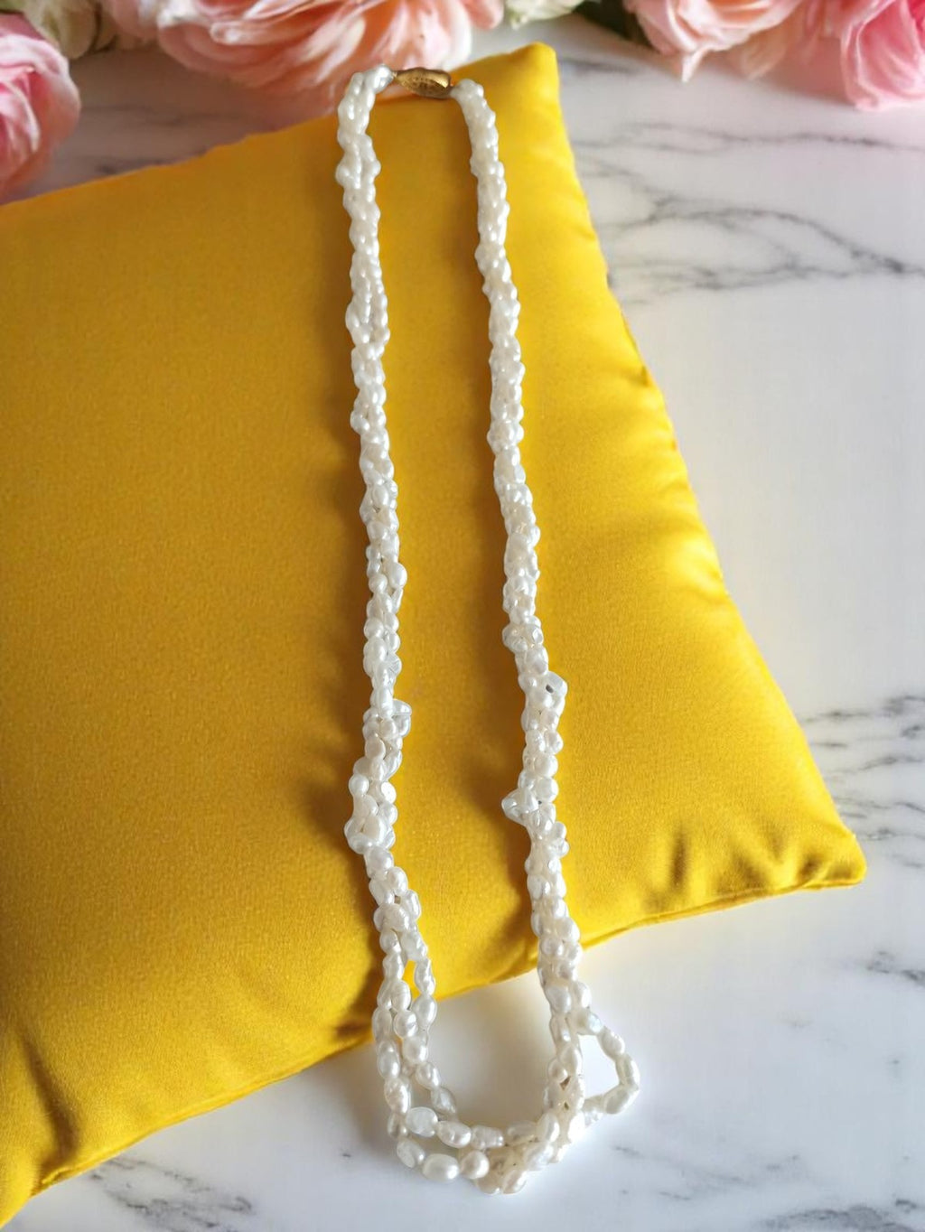Collier en perles de culture authentiques vintage