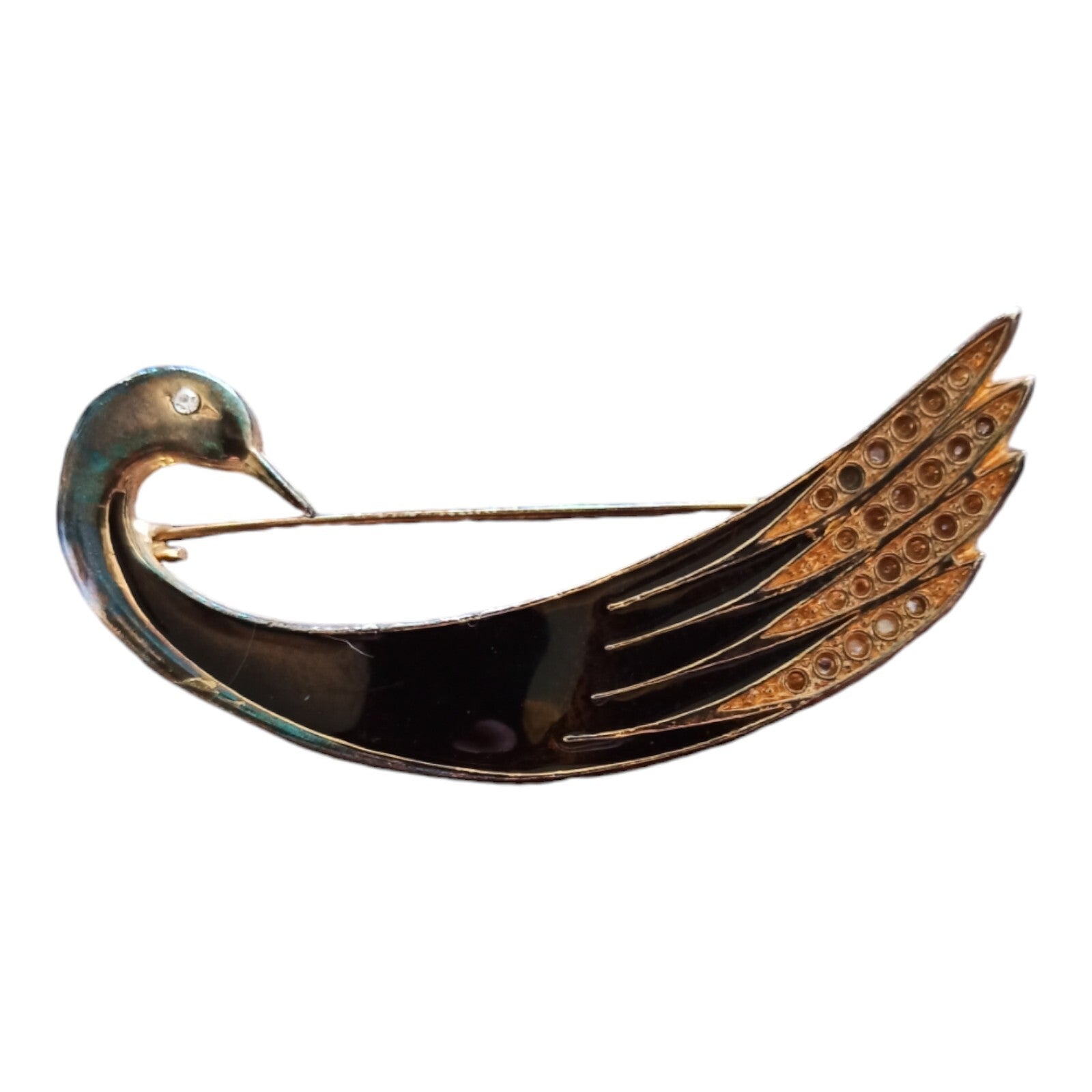 Broche Vintage Cygne années 60 - Accessoire Élégant et Intemporel