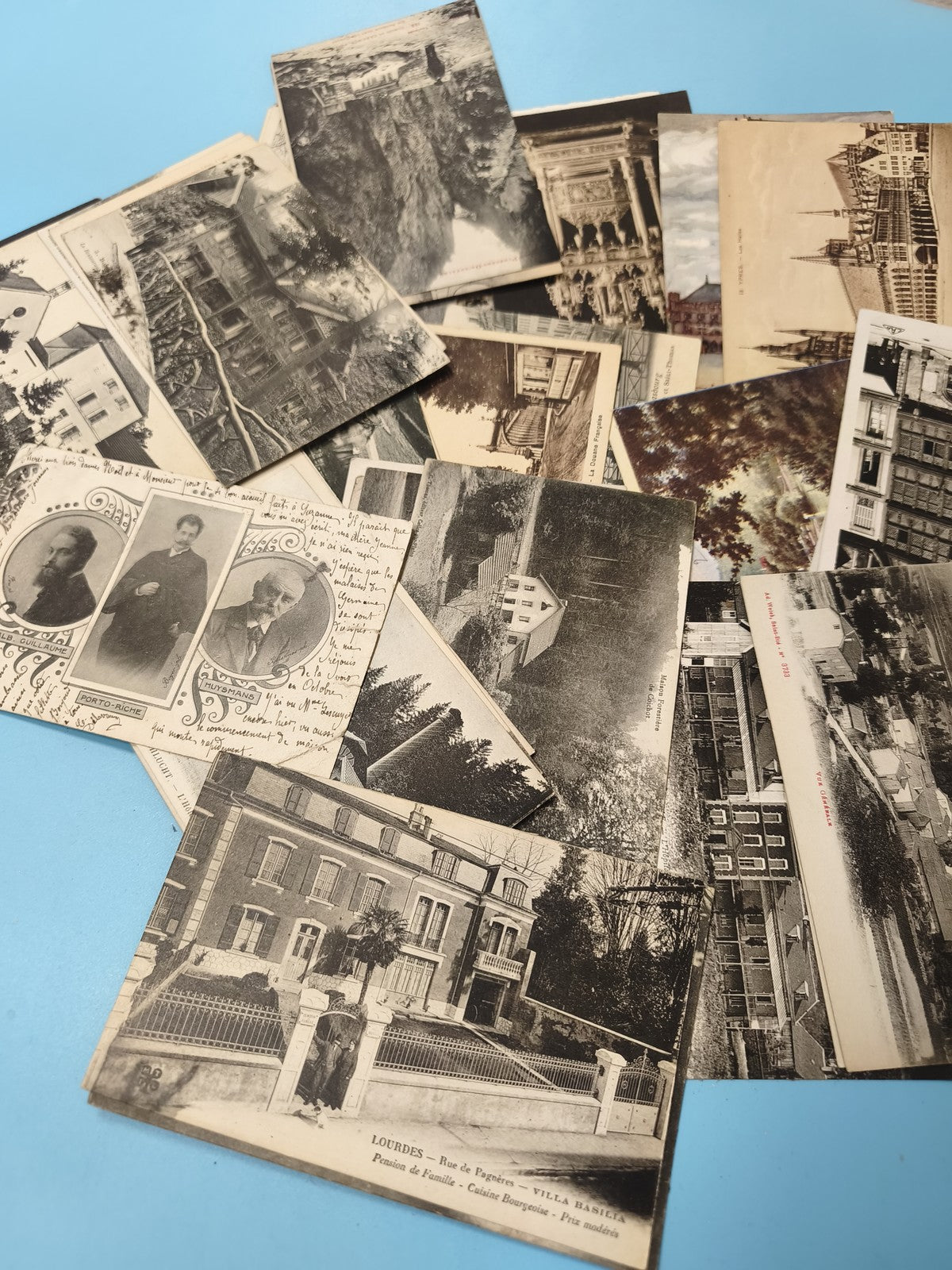 Lot cartes postales anciennes CPA, paysages et monuments divers, vrac collection