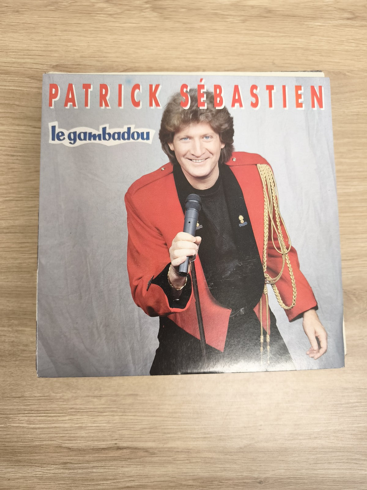 Vinyle 45T Patrick Sébastien Le Gambadou pochette rouge et noire (Ref 3)