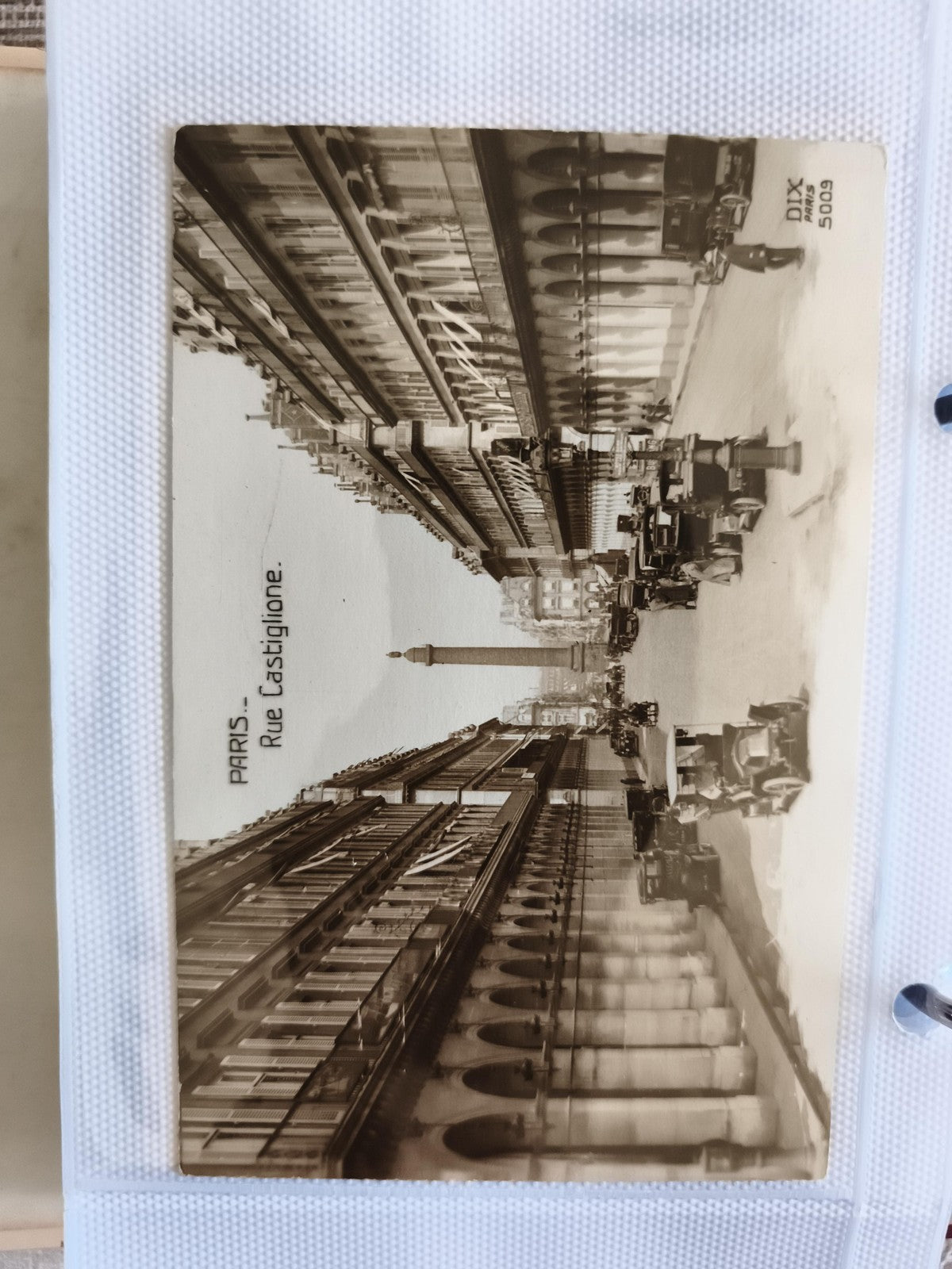 Carte postale CPA Paris Rue Castiglione DIX 5009 automobiles