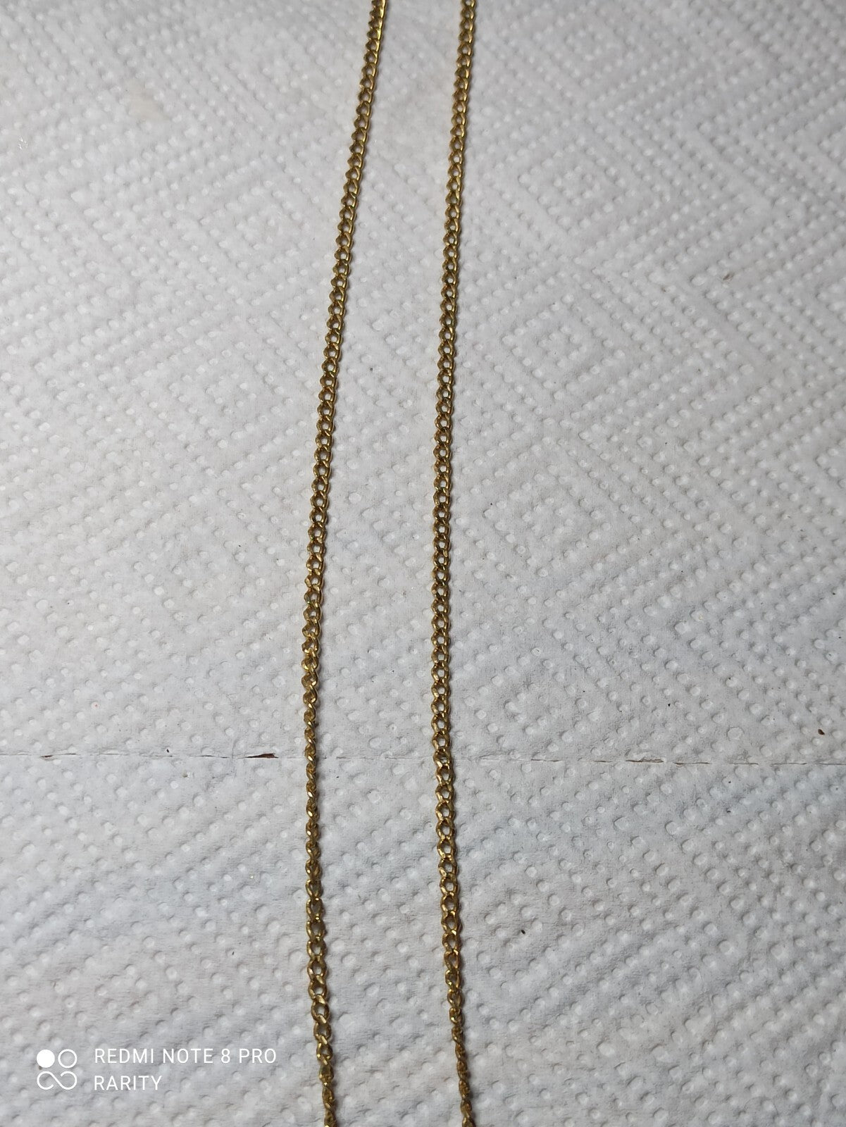 Collier ancien plaqué or pendentif goutte chaîne maille rétro soirée vintage