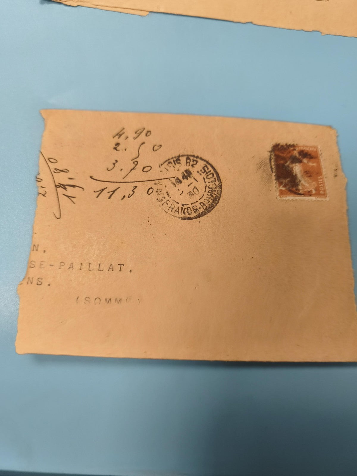 Ancienne enveloppe oblitérée début XXe philatélie timbre France (Ref 6)