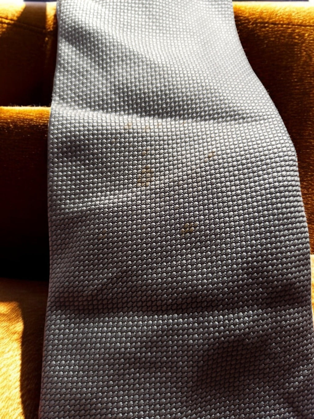 Cravate vintage Gerardo Italia soie pure gris texturé années 80/90 homme