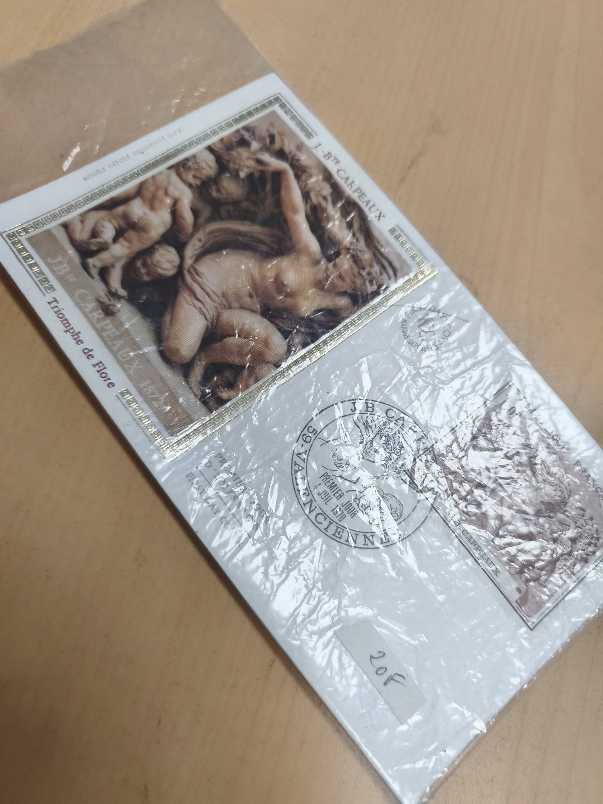 Enveloppe premier jour JB Carpeaux Triomphe de Flore philatélie cachet