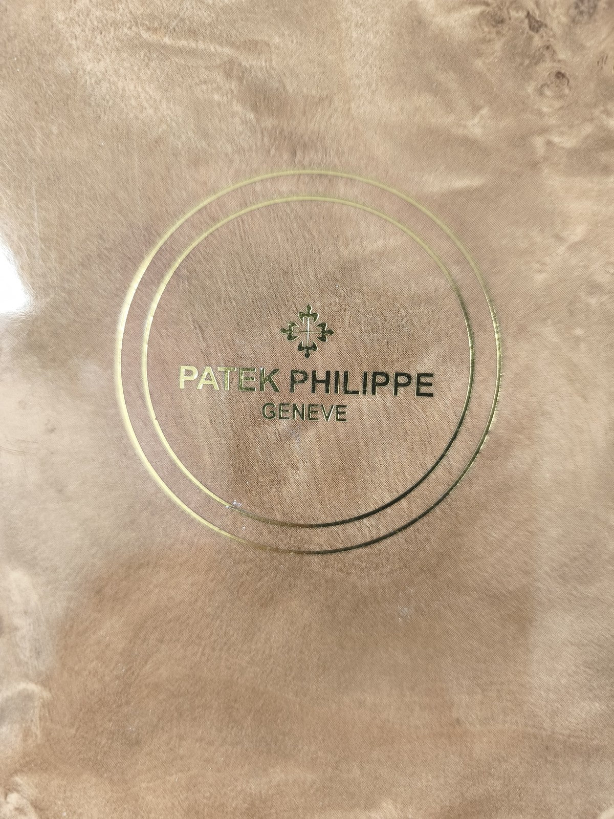 Boîte vide pour montre Patek Philippe, finition bois clair, d?occasion