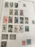 Timbres Liban anciens oblitérés thématiques monuments paysages cèdre