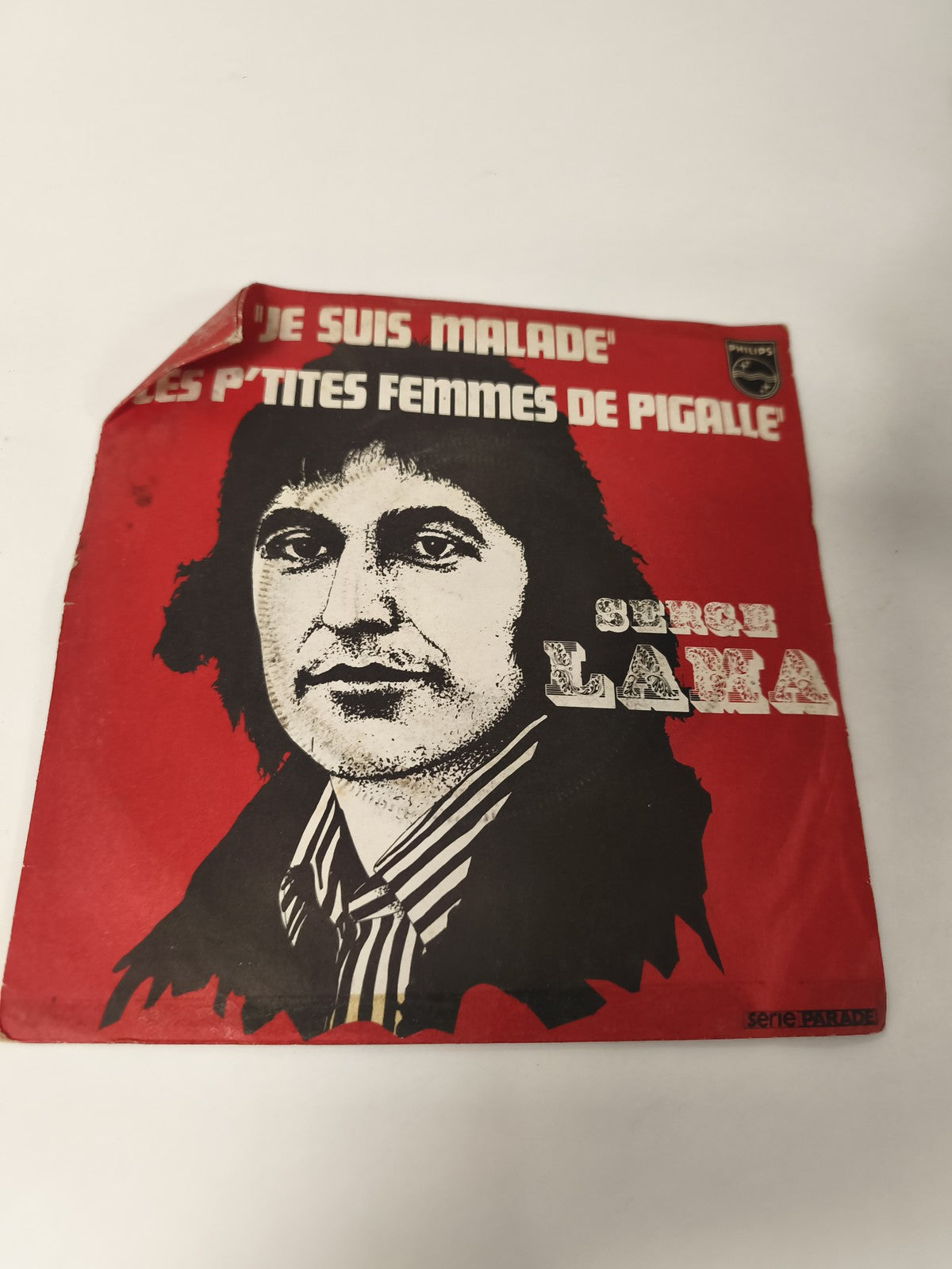 Vinyle ancien 45 tours rétro Serge Lama disque collection chanson française vint