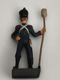 Figurine soldat ancien en plomb uniforme bleu époque Empire jouet vintage armée