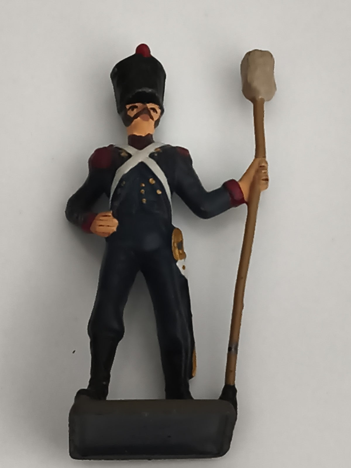 Figurine soldat ancien en plomb uniforme bleu époque Empire jouet vintage armée