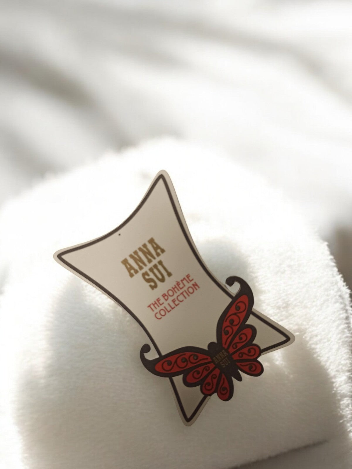 Carte publicitaire parfum Anna Sui vintage, The Bohème Collection rétro