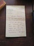 Lettre manuscrite 1918 Ministère Éducation Paris témoignage époque guerre