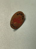 Vintage pin's Nampa Idaho ovale, motif rouge, collection USA (Ref 14)