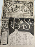 Ancien journal Le Journal des Brodeuses 1952 broderie Lyon motifs alphabets